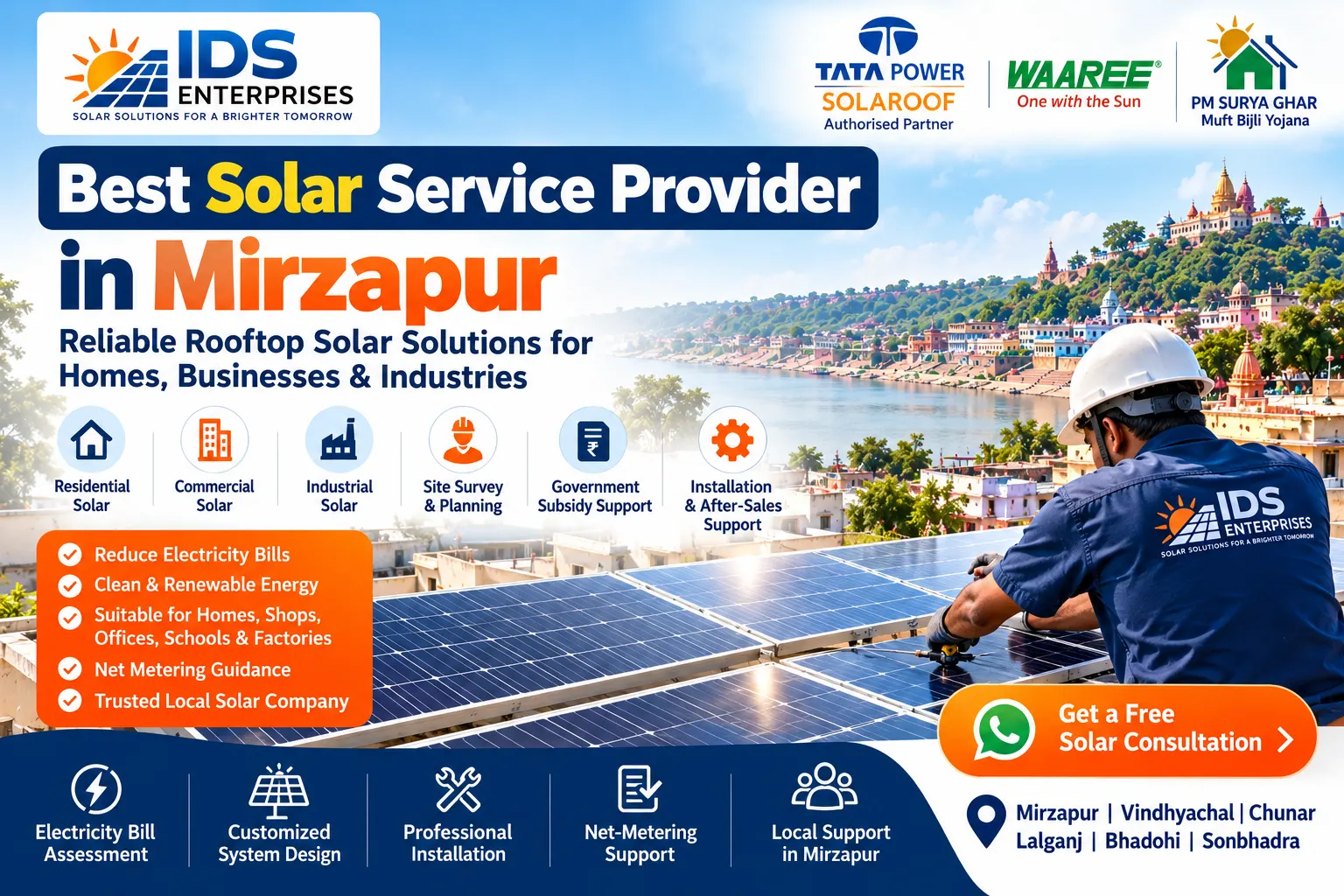 Best Solar Service Provider in Mirzapur – IDS Enterprises